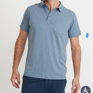 Marine Layer Blue Sport Polo - Size Medium